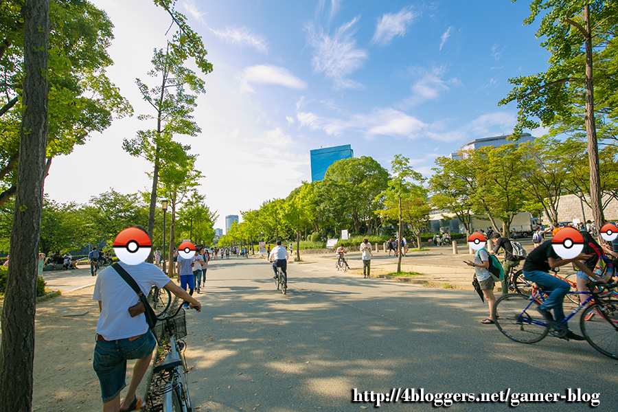 大阪城公園とポケモンGO9501b